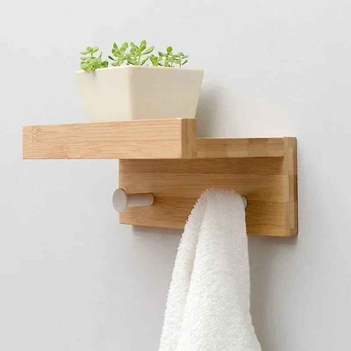 Portemanteau mural en bois T1,porte-manteau,cintre,présentoir,cintre portable,meubles de hall d'entrée pour la maison - Type 2 hooks