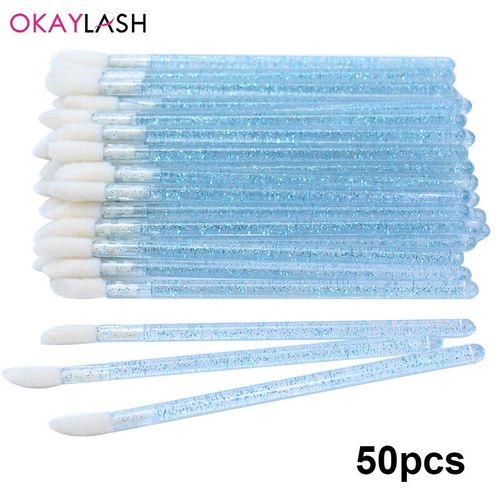 Okaylash-Pinceaux D'extension De Cils À Paillettes De Poulet,Applicateur De Brillant,Nettoyant Brillant,Outils De Maquillage,Livres,Cristal Micro Jules - Type Shining Blue #B