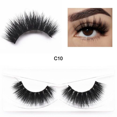 M58-Faux Cils Courts 3d En Vison Naturel Ailé,Extensions De Maquillage - Type C10 No Box 