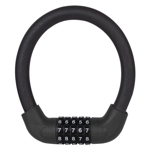 Serrure Antivol En Fil D'acier Pour Vélo,Vtt,Vélo De Route,Code À 5 Chiffres,Serrure À Mot De Passe De Sécurité Pour Moto,Cadenas Pour Scooter Électrique - Type Black Length 40cm