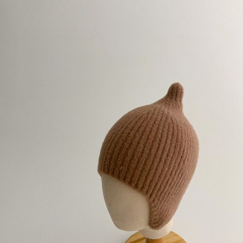 Bonnet Avec Ulpour Bébés Garçons Et Filles,Casquettes Solides Pour Tout-Petits,Bonnet Chaud Pour Enfants,Chapeau D'extérieur Coréen,Automne Et Hiver - Type Coffee C-3-24m