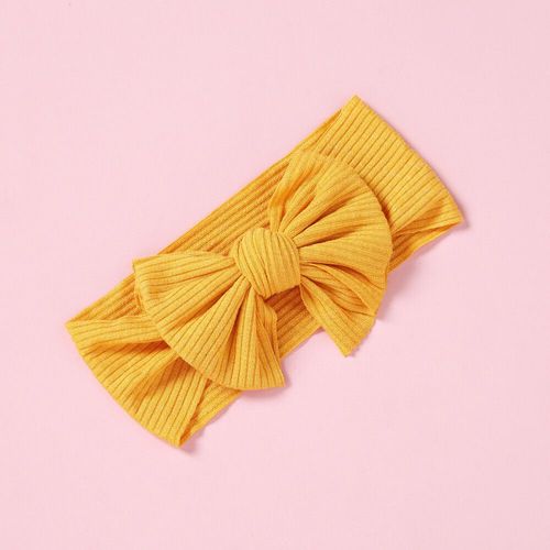 Bandes De Sauna Élastiques Pour Bébé Avec N?Ud En Tricot,Turban Doux Pour Enfants,Accessoires Pour Cheveux Pour Bébé Fille,Nouvelles Couleurs,1pc - Type 9674-4