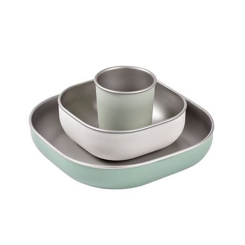 Coffret Repas En Inox 3 Pièces Sage Green - Vert