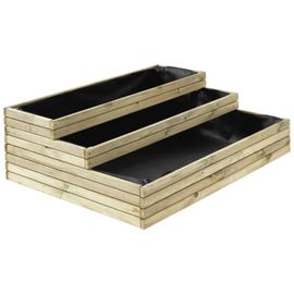 Carré potager en bois marron 115 x 84 x 34