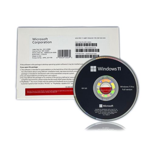 Windows 11 Pro Avec Dvd Professionnel + Clé De Licence