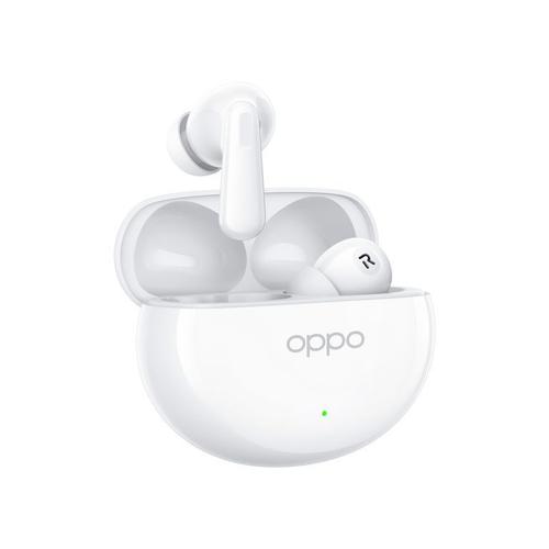 OPPO Enco Air4 Auricolari True Wireless,44h di Autonomia, Driver in Titanio, Bluetooth 5.4, Controlli Touch, Cancellazione del rumore AI, Android e iOS, IP55, [Versione Italiana], Silky White