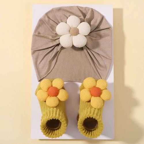 Ensemble De Chaussettes Courtes Coordonnantes Et Respirantes Pour Bébé,Bande De Cheveux De Dessin,Joli Cadeau Pour,Accessoires Photo,0-1 An - Type 4190-3