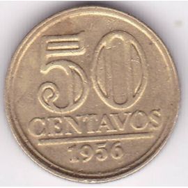 Monnaie 50 Centavos Brésil 1956