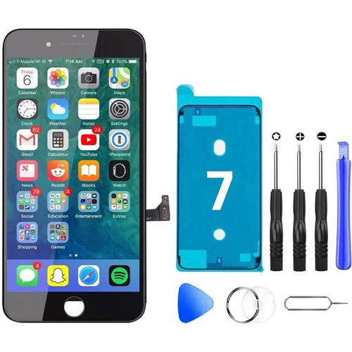 Écran Iphone 7 Noir Complet Remplacement De L'écran Iphone 7 Lcd Tactile Avec Kit Réparation Iphone 7