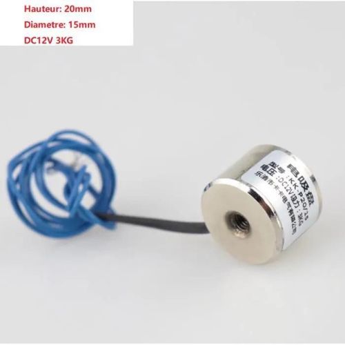 lectro-aimant DC12V 3kg de magnétoïde 20x15mm électrique de levage KK P-2015