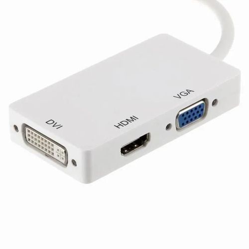 VSHOP Adaptateur Thunderbolt-Mini DisplayPort Vers DVI VGA HDMI - Adapteur Câble 3 en 1 pour Mac Book, iMac, Mac Book Air, Mac