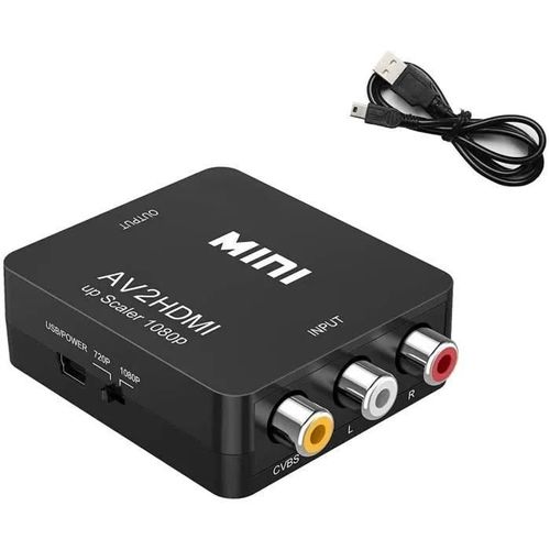 Adaptateur RCA vers HDMI ConvertisseurAV 3RCA vers HDMI Vidéo Audio ConvertisseursConvertisseur vidéo Mini AV vers HDMI pour [157]
