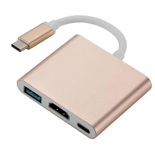 Or - Adaptateur Thunderbolt 3 Usb Type C Hub Hdmi 4k, Compatible Avec Samsung Dex Mode Usb-c Dock Avec Pd Pou