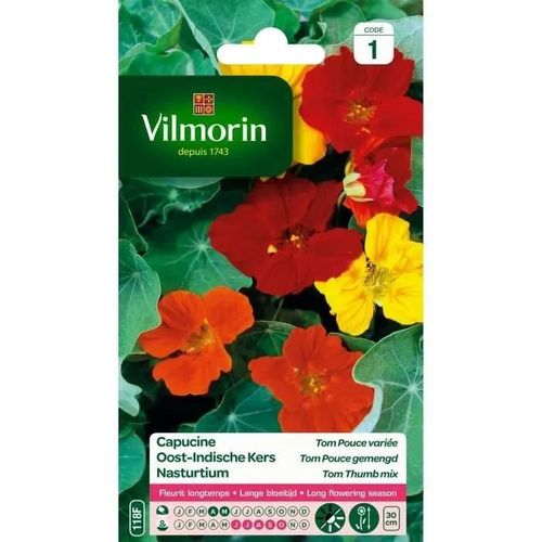 Vilmorin Capucine Tom Pouce Variée Naine