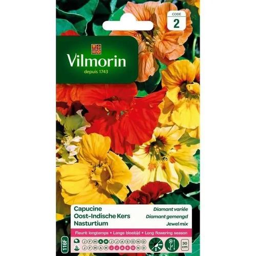 Vilmorin Capucine Diamant Variée Double Naine