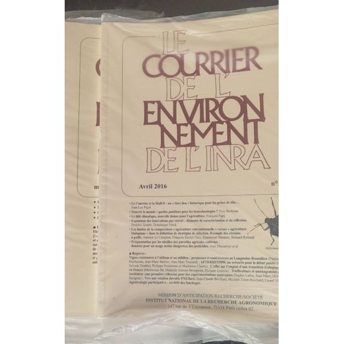 Le Courrier De L'environnement De L'inra Collection De Octobre 2002 À Avril 2016 (Numéro 47 À 66 Manque Numéro 50)