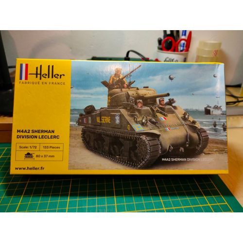 Maquette Heller 1/72 : M4a2 Sherman Division Leclerc-Heller