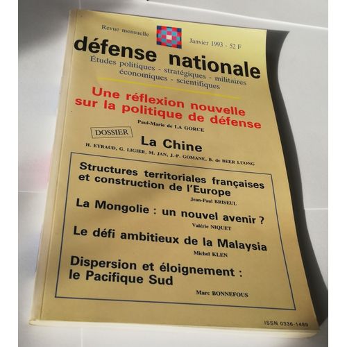 Revue Défense Nationale De Janvier 1993