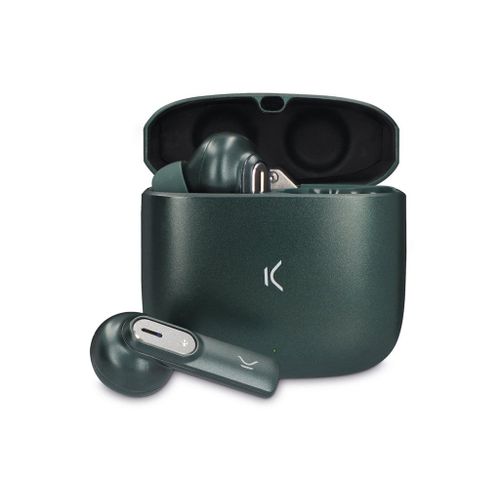 KSIX Spark - Écouteurs sans fil avec micro - intra-auriculaire - Bluetooth - vert