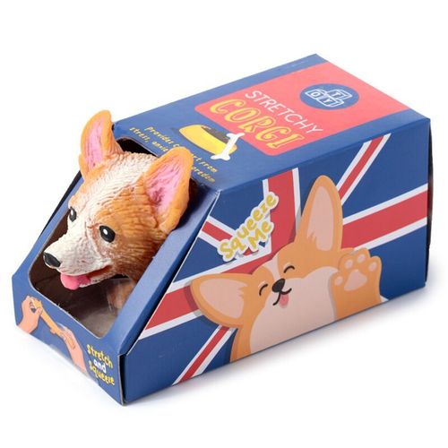 Stretchy Corgi Stress Relief Toy Sensory Fidget Squeeze Balls Kids Adults Dog
