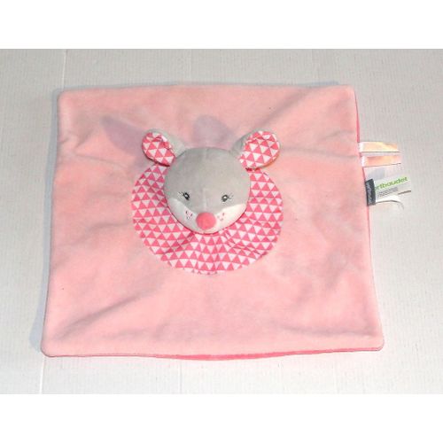 Doudou Souris Gris Rose Peluche Vertbaudet