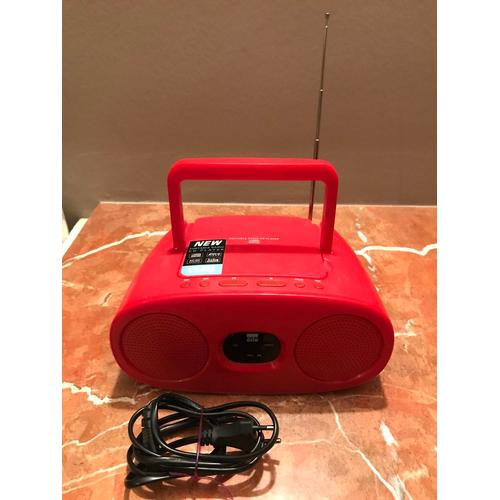 Lecteur cd radio portable new one reference RD306R couleur rouge 