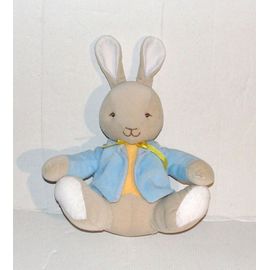 Peluche Peter Rabbit Veste Bleu - Doudou Lapin Le Conte Pierre Lapin Jemini