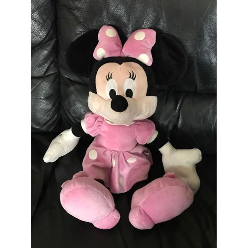 Peluche Minnie Disney Nicotoy Club House Robe Rose Pois Blanc 48 Cm