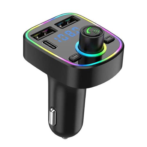 Transmetteur Fm Sans Fil Pour Voiture,Adaptateur Pour Touristes,Chargeur De Port Usb,Allume-Cigare Laguna,Kit De Lecteur Mp3,Mains Libres,Charge Rapide 3.L'autorisation - Type Black