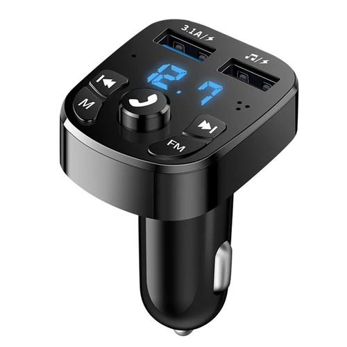 Chargeur De Voiture Sans Fil Bluetooth,Transmetteur Fm,Audio,Lecteur Mp3 Usb,Radio Mains Libres,Chargeur Rapide 3.L'autorisation,Accessoires De Voiture,Touriste - Type Black #D