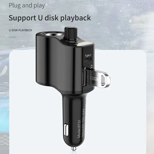 Chargeur De Voiture Rapide Sans Fil De Type C,Lecteur Mp3,Bluetooth 5.0,Kit Mains Libres,Touristes,Chargeurs De Téléphone Usb,Récepteur,Allume-Cigare Laguna