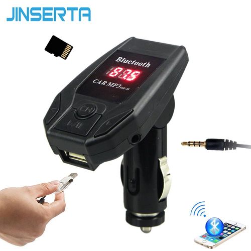 Kit De Chargeur De Voiture Sans Fil,Mains-Libres,Bluetooth,Transmetteur Fm,Micro Sd,Usb,Lecteur Mp3,Musique