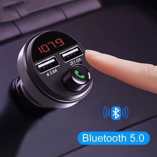 Double Chargeur De Voiture Usb Sans Fil Transmetteur Fm Bluetooth 5.0,Kit De Voiture,Lecteur Mp3 Tf U Disque De Jeu,Musique Sans Cheveux,Récepteur Audio,Sans Fil