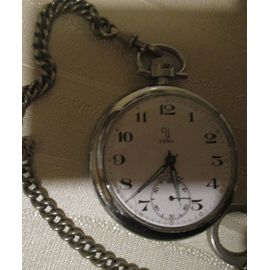 Montre À Gousset Yema 17 Rubis Antichoc Avec Chaîne
