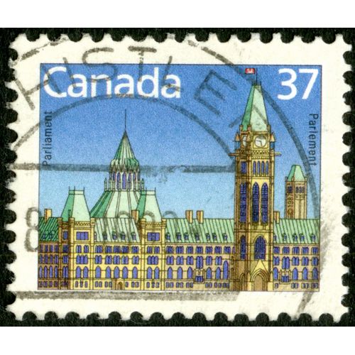 Timbre Oblitéré Canada, Parliament, Parlement, 37