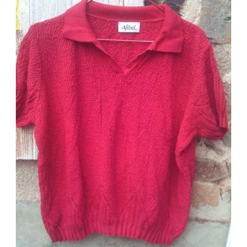 Pull Femme - " Afibel " - Manches Courtes - Taille 54