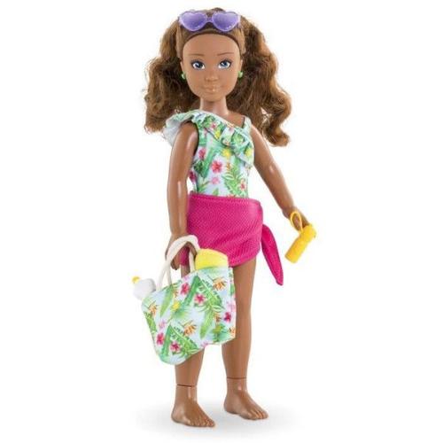 Coffret Melody A La Plage Corolle Girls - Poupée Mannequin - 5 Accessoires - 28 Cm - Des 4 Ans