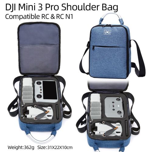 Sac À Bandoulière Portable Pour Dji Mini 3 Pro,Sacoche De Transport Pour Écran Rc,Sac Pour Télécommande,Accessoires Pour Mini Drone 3pro - Type Bleu-Generique