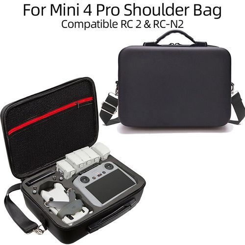 Yoteen-Sac À Main De Protection À Coque Rigide Pour Dji Mini 4 Pro,Sac Initié,Accessoires De Importateur,Stockage De Batterie,Rc 2 Et Rc,See - Type Black-Generique