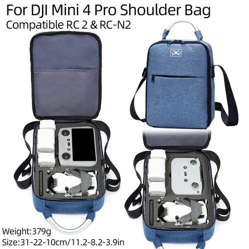 Sac De Rangement Pour Importateur Dji Mini 4 Pro,Étui De Transport De Voyage,Accessoires Initiés,Noir,Bleu - Type Bleu-Generique