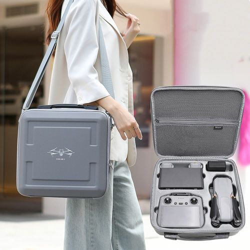 Mallette De Transport À Bandoulière Pour Dji Air 3,Evalubag Pu,Drone Initié,Gris-Generique
