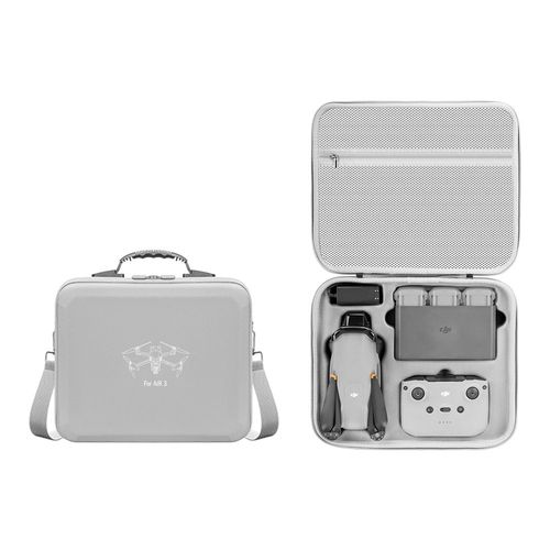 Xfji-Étui De Transport Portable Pour Dji Air 3,Boîte De Rangement,Étui Rigide Pour Accessoires De Importateur,Sac À Main En Pu,Sac Initié Anti-Éclaboussures - Type Moonlight Gray Rc-N1-Generique