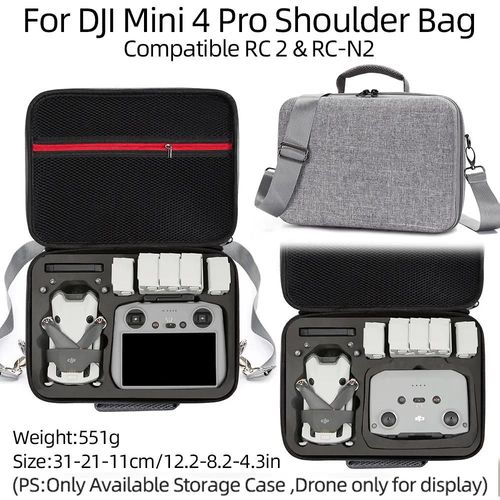 Pour Dji Mini 4 Pro Sac De Rangement Lancé Compatible Avec La Télécommande Rc2/Rc-N2 Poignées De Rangement Sac Amovible Dji Mini 4 Pro Acces - Type Grey-Generique