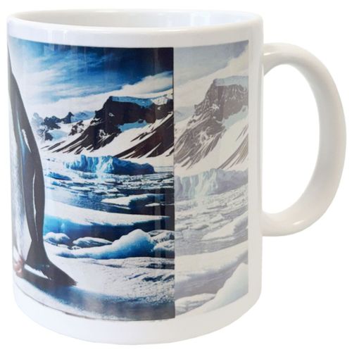 Mug En Céramique Blanche Pingouin Sur La Banquise