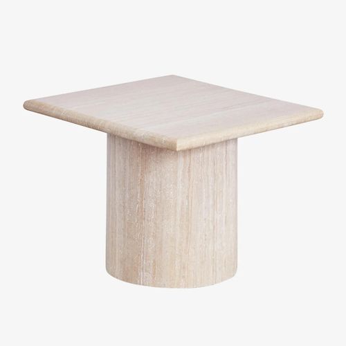 Table De Nuit Carrée En Travertin De Lausanne 55 X 55 Cm