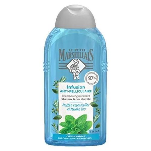 Le Petit Marseillais - Shampooing Anti-Pelliculaire Infusion Huiles Essentielles Et Menthe Bio - 250 Ml Shampoing 