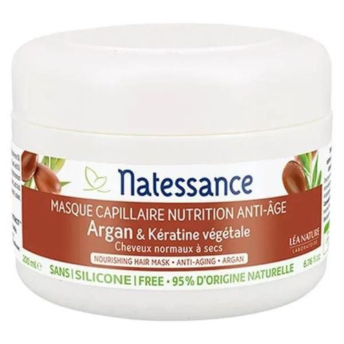 Natessance Masque Capillaire Nutrition Karité Bio Et Kératine Végétale 200ml 
