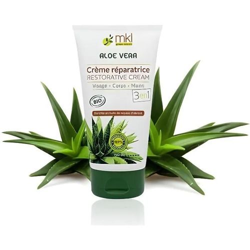 Mkl Green Nature Aloe Vera Crème Réparatrice Visage Corps Mains Bio 150ml 