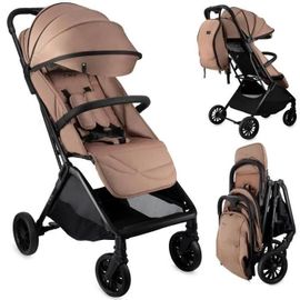 Momi Andrea Poussette Auto-Pliant 0-22 Kg - Légère 7,3kg - Kit D'accessoires ¿ Sac À Dos - Barre De Sécurité Rotative ¿ Marron