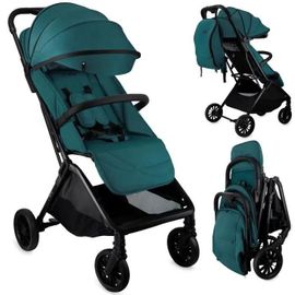 Momi Andrea Poussette Auto-Pliant 0-22 Kg - Légère 7,3kg - Kit D'accessoires ¿ Sac À Dos - Barre De Sécurité Rotative ¿ Turquoise